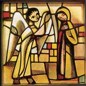Annunciation Gabriel and Mary